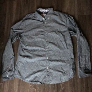 Denim & Flower Button Down Shirt